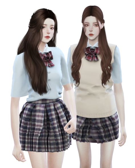 Sims 4 Cc Japanese Fashion, Sims 4 Cc Japanese School Uniform, Sims 4 Cc Korean Fashion, Sims 4 School Uniform, Sims 4 Japanese Cc, Japan School, Los Sims 4 Mods, Sims 4 Anime, Sims 4 Download