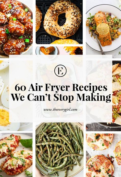 60 Air Fryer Recipes That Will Make Your Life So Much Better | The Everygirl Air Fryer Recipes Trader Joes, Air Fryer Meal Prep, Delicious Air Fryer Recipes, Summer Lunch Recipes, Meal Prep On Fleek, Air Fryer Oven Recipes, Air Fry Recipes, Air Fryer Dinner Recipes, The Everygirl