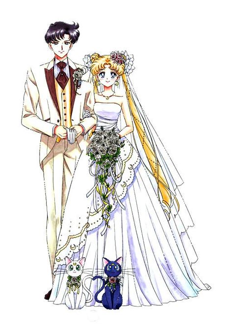 Wedding Anime, Sailor Moon Wedding, Moon Kingdom, Anime Wedding, 3d Dragon, Arte Sailor Moon, Compression Shirts, Sailor Moon Stars, Minako Aino