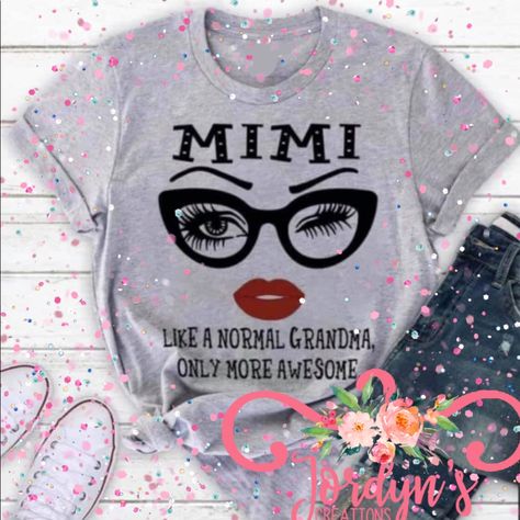 Mimi And Granddaughter Shirts, Grandma Tshirts Ideas, Sza Shirt, Mom Grandma Great Grandma, T Shirt Folding, T Shirts Plain, Mom Looks, Business 101, Plain White T Shirt