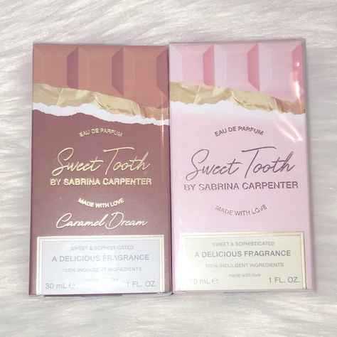 Brand New Never Been Opened Still Has Plastic Wrapper On Each Box, Perfumes Of Sabrina Carpenters Perfume Caramel Dream And Sweet Tooth. Sweet Tooth Sabrina Carpenter, Sabrina Carpenter Perfume, Sweet Tooth Perfume, Hair Scarf, Sabrina Carpenter, Pink Brown, Body Spray, Scarf Hairstyles, Christmas List