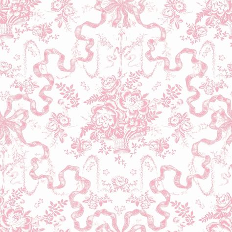 A-Street Prints Fairytale Peony Pink Toile Wallpaper - Bed Bath & Beyond - 40655847 Pink And White Fabric, Vintage Pink Prints, Vintage Rose Pattern, Cute Wallpaper For Room, Baby Pink Desktop Wallpaper, Light Pink And White Wallpaper, Pink Winter Background, Pink Bathroom Wallpaper, Love Shack Fancy Wallpaper