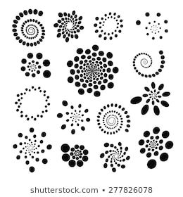 Similar Images, Stock Photos & Vectors of A set of abstract universal geometric elements. Spirals and placer ovals. Black silhouettes on white background. A template for a logo or a design element. - 277826078 | Shutterstock Art Pierre, Mandala Rock Art, Geometric Elements, Mandala Art Lesson, Painted Rocks Diy, Rock Painting Patterns, The Dot, Mandala Dots, Dot Art Painting