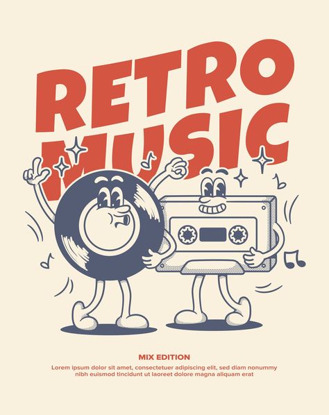 Just chill out with your favorite music and express yourself with this design, which can be applied to a print poster or something else. Peace out. 😊 . stock vectors in 2024 . available in several microstocks link on my bio, please check and download, thank you 🎉 . #vectorstock #mascot #retromascot #vintage #retromusic #vinyl #cassette #oldschool #musicplayer #cutecharacter #graphicdesign #characterdesign #adobestock #shutterstock #freepik #madebyhuman Retro Mascot, Playlist Spotify, Just Chill, Coffee Branding, Retro Music, Music Players, Cute Characters, Print Poster, Stock Vector