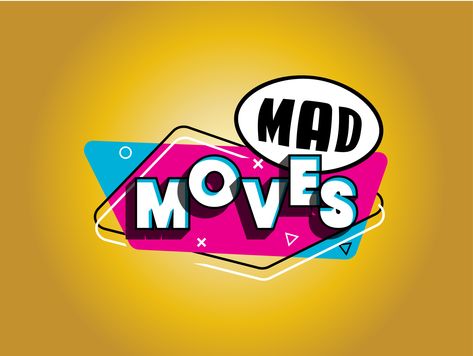 MAD TV - MAD MOVES - TV SHOW LOGO by Mariza Vasilikopoulou Talk Show Logo Design Ideas, Tv Show Logo Design, Podcast Logos, Tv Show Logo, Food Brand Logos, Tv Show Logos, Mtv Logo, Logo Tv, Show Logo