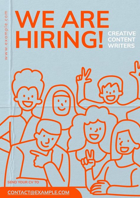 Hiring poster template | premium image by rawpixel.com / Kappy Image Layout Design Templates, We're Hiring Ig Post, Hiring Graphic Designer Poster, Were Hiring Poster, We Are Hiring Creative Poster Design, Hiring Poster Design Ideas, Recruitment Poster Design Ideas, Recruitment Illustration, Social Media Design Layout