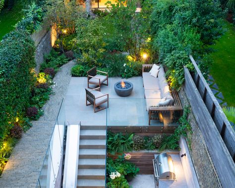 Small garden ideas: 30 space-savvy ways to max a tiny garden | Steep Gardens, Townhouse Garden, Garden Levels, Tiered Garden, Minimalist Garden, London Garden, Casa Exterior, Family Garden, Have Inspiration