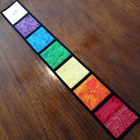 Chakra Quilt Pattern, Chakra Quilt Ideas, Chakra Crafts, Filler Designs, Buddha Room, Chakra Wall Hanging, Paper Quilts, Machine Embroidery Tutorials, Basic Quilt