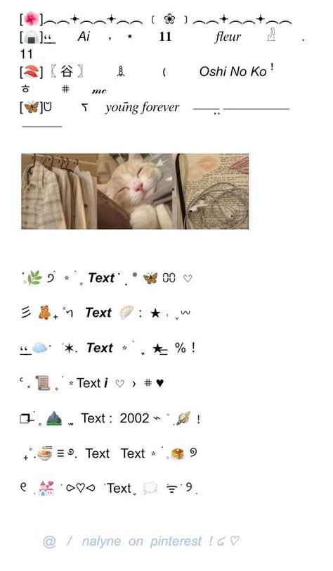 Símbolos, decoraciones, emojis, nicks y más 🥟🍜 Cute Text Symbols, Cute Website, Text Symbols, Emoji Images, Font Packs, Cute Fonts, Roblox Codes, Cute Texts, Text Me