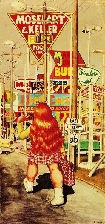 Robert Crumb. “Girl Walking Away” - watercolor - 1966 Trippy High, Robert Crumb Art, Crumb Art, Fritz The Cat, R Crumb, Underground Comics, Underground Comix, Alternative Comics, Robert Crumb