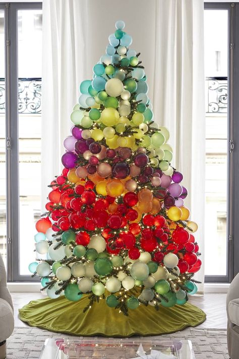 Christmas Tree Trimming, Christmas Tree Kit, White House Christmas, Tree Trimming, Holiday Store, Colorful Christmas, Colorful Christmas Tree, Trim Kit, Artificial Christmas Tree