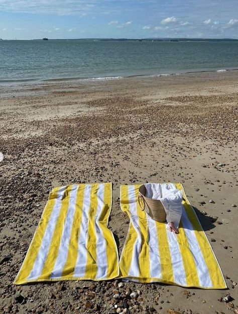 classic beach towel yellow stripes holiday summer fun vacation sun aesthetic cabana Beach Towel Aesthetic, Towel Aesthetic, Summer Story, Yellow Towels, Pool Towel, Pool Towels, Yellow Stripes, Best Vacations, Beach Towels