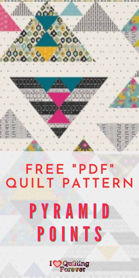 Free Quilt Pattern: Pyramid Points Southwest Quilt Patterns, Quilt Pattern Free, Southwest Quilts, Jelly Roll Quilt Patterns, Southwestern Patterns, Beginner Quilt Patterns, Jellyroll Quilts, Pdf Quilt Pattern, American Southwest