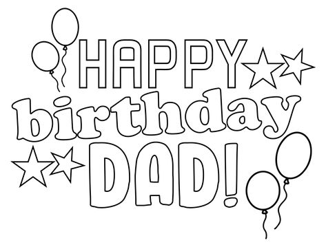 Happy+Birthday+Dad+Coloring+Card+Printables Happy Birthday Dad Coloring Page, Dad Happy Birthday Card, Happy Birthday Dad Drawing, Happy Birthday Dad Template, Happy Birthday Cards For Dad, Happy Birthday Dad Cards, Coloring Birthday Cards, Happy Birthday Papa