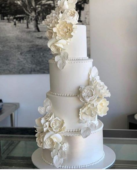 Wedding Cake Sophisticated, 4 Tier Wedding Cakes, Glamorous Wedding Cakes, 5 Tier Wedding Cakes, Wedding Cake Simple Elegant, Fancy Wedding Cakes, Extravagant Wedding Cakes, 4 Tier Wedding Cake, Ivory Wedding Cake