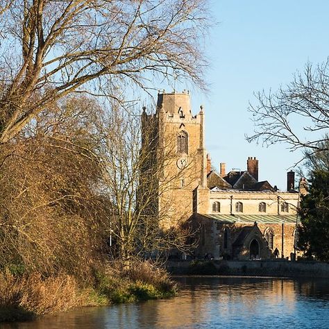 St James church on the River Great Ouse at Hemingford Grey Cambridgeshire England UK Gloustershire England, England Mountains, Cambridgeshire England, Foggy England, British Village, Dover Cliffs England Uk, Manifest Board, Fountains Abbey Yorkshire England, Saint James