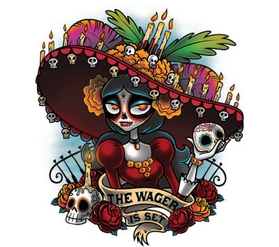 Colour and makeup design for dia de los muertos pinup tattoo Den Mrtvých, Catrina Tattoo, Day Of The Dead Art, Day Of The Dead Skull, Candy Skulls, Sugar Skull Art, Skull Makeup, Chicano Art, A Skull