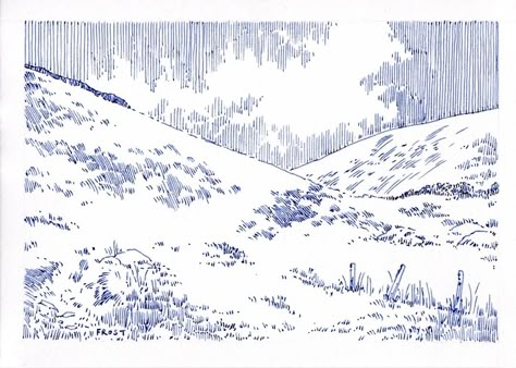 Harry Frost (@harryfrost) • Instagram photos and videos Winter Ink Drawing, Winter Landscape Sketch, Ink Drawing Mountains, Pen Mountain Drawing, Mountain Ink Illustration, Fountain Pen Drawing, Observational Drawing, Pen Drawings, Landscape Sketch