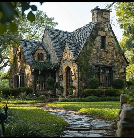 Rock Homes, Fairytale House, French Exterior, Stone Cottages, Charming Cottage, Gorgeous Houses, Cottage Style Homes, Victorian Mansions, In Christ Alone