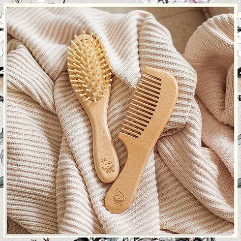 Looking for the best way to care for your baby's delicate hair? Check out these 7 essential baby hair brush tips for gentle care. From choosing the right brush to proper technique, this guide has everything you need to keep your little one's locks looking their best. Say goodbye to tangles and hello to healthy, shiny hair with these expert tips. Don't miss out on this must-read guide for all parents! Brush And Comb Set, Independent Toddler, Crib Accessories, Baby Hair Brush, Brush And Comb, Wooden Brush, Diaper Bag Accessories, Comb Set, Jogging Stroller