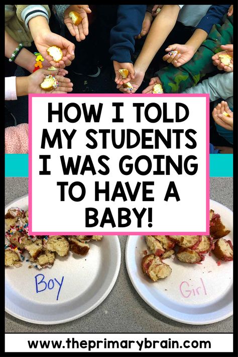 How I told my students I was going to have a baby Classroom Gender Reveal For Students, How To Tell Your Class You Are Pregnant, Teacher Baby Announcement, Teacher Pregnancy Announcement, Pregnancy Announcement To Coworkers, First Baby Announcement, How To Tell My Friends Im Pregnant, Telling My Students Im Pregnant, When To Announce Pregnancy Timeline