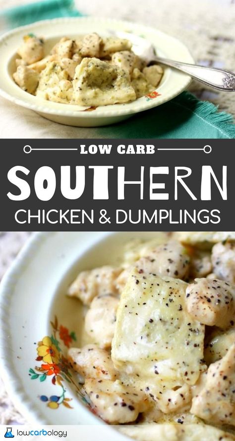 Southern Chicken And Dumplings, Dumplings Chicken, Healthier Me, Low Sugar Diet Recipes, Healthy Low Fat Recipes, Southern Chicken, Low Carb Soup Recipes, Chicken Dumplings, Low Carb Low Fat Recipes