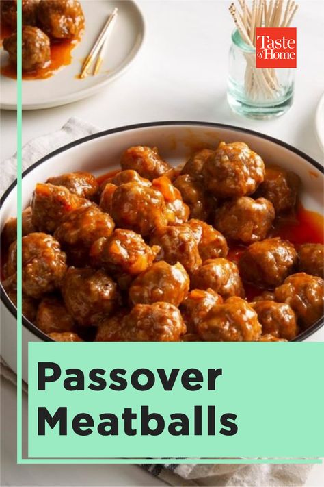 Jewish Sweet And Sour Meatballs, Passover Meatballs, Jewish Meatballs, Passover Food, Shabbat Recipes, Gluten Free Meat, Meatball Recipes Crockpot, Sweet And Sour Meatballs, Meatball Sauce