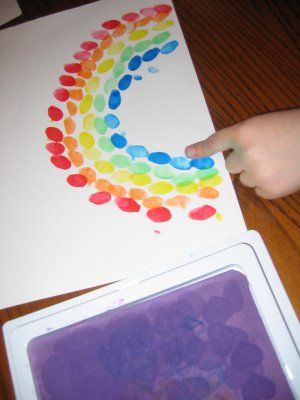 fingerprint rainbow Easy Finger Painting Ideas, Painting Ideas For Adults, Finger Painting Ideas, Rainbow Crafts Preschool, Preschool Crafts For Kids, Thumbprint Crafts, Fingerprint Crafts, Rainbow Craft, Fingerprint Art