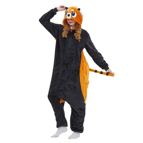 Pokemon Raccoon Onesie For Adults Women Men Animal Costumes Pajamas Raccoon Onesie, Onesie For Adults, Raccoon Costume, Panda Onesie, Black Husky, Summer Onesies, Animal Onesies, Tiger Kids, Animal Onesie