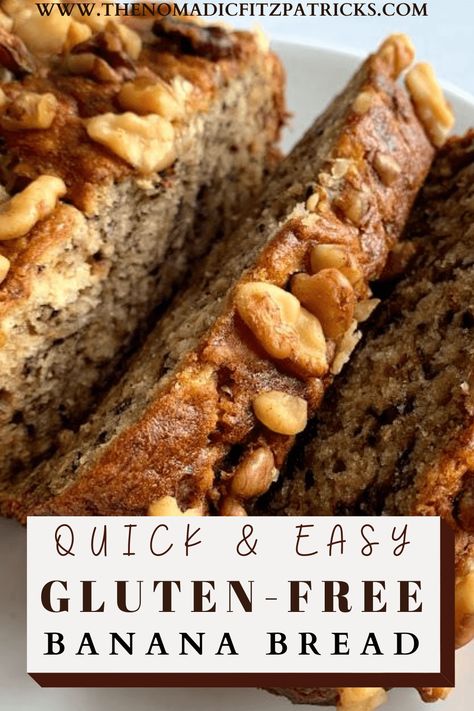 Gluten Free Apple Banana Bread, Gluten Free Banana Bundt Cake, Gluten Free Banana Bread Recipe Moist, Gf Banana Bread Recipe, Gluten Free Banana Nut Bread, Gf Banana Bread, 2023 Reset, Banana Bread Gf, Gluten Free Banana Bread Recipe