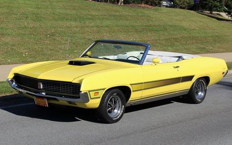 Beautiful 1971 Ford Torino Convertible GT. Ford Torino, Cool Cars, Classic Design, Convertible, Classic Cars, Bmw Car, Sports Car, Toy Car, Ford