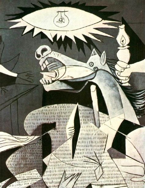 Guernica detail. Dora Maar painted the stripes as she was taking pictures while picasso was working. Mougins France, Cubist Movement, Pablo Picasso Art, Dora Maar, Art Picasso, History Of Art, Picasso Art, Cave Paintings, Spanish Artists