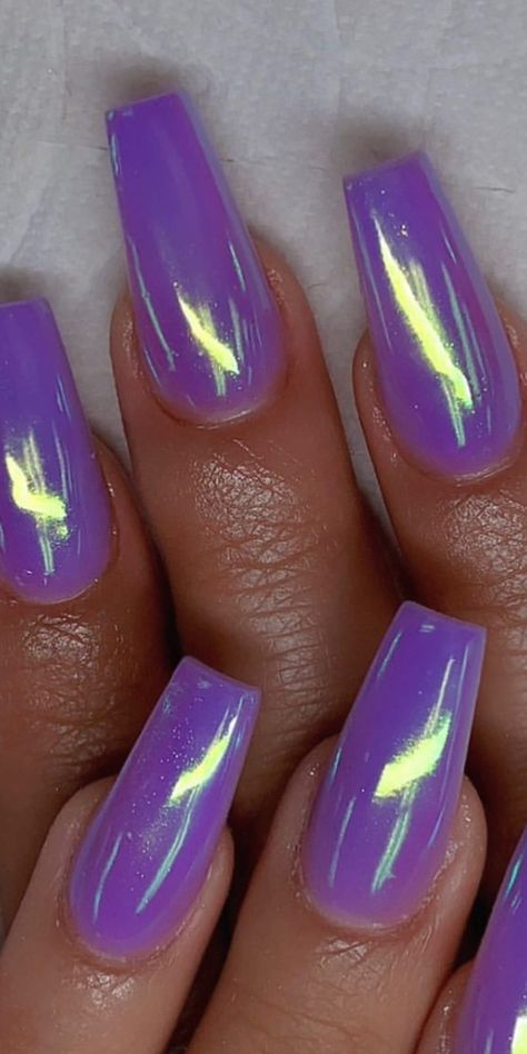 Purple Blue Chrome Nails, Multi Colored Chrome Nails, Purple Chrome Nails Short, Nail White Chrome, Summer Nails 2023 Short, Purple Chrome Nails Design, Blue Chrome Nail, Nail Design Blue, Chrome Nails Silver