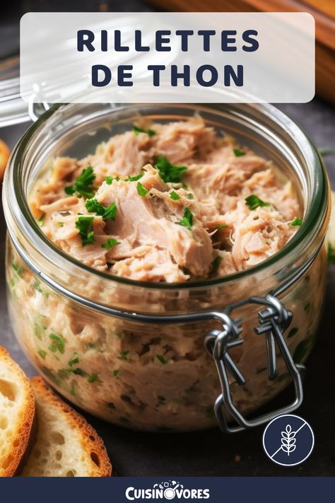 Faites-vous plaisir avec nos rillettes de thon maison, une recette simple et délicieuse. Parfaites à déguster lors de vos apéritifs festifs ou pour une entrée gourmande, on adore les manger avec du pain croustillant, des blinis moelleux ou des légumes croquants.🐟🍞   Rendez-vous sur le site de Cuisinovores pour découvrir la recette !  #recette #cuisine #sansgluten #rillettes #rillettesthon #thon #apéro #apéritif #entrée Sauce