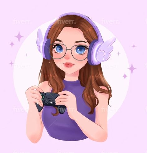 Draw cozy profile picture for streamer, twitch, bookwritter by Chouchou_art | Fiverr Twitch Profile Picture, Disney Portrait, Custom Cartoons, Draw Your, Cute Disney, Caricatures, Business Logo, Profile Picture, Disney