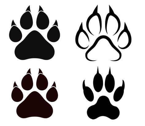 Tiger Paw Illustration, Paw Print Drawing, Paw Template, Tiger Paws, Tiger Paw Print, Tiger Silhouette, Creating Business, Paw Print Svg, Tiger Paw