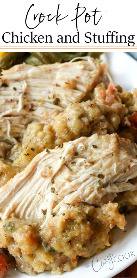 Chicken And Stuffing Crockpot Recipes, Stuffing Chicken Crockpot, Stuffing Crockpot Recipes, Stuffing Crockpot, Crock Pot Chicken And Stuffing, Stuffing Chicken, Chicken And Stuffing, Easy Crockpot Dinners, Crock Pot Chicken