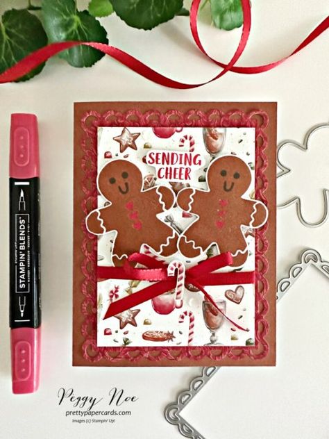 Gingerbread Cards, Cheers Card, Create Christmas Cards, Christmas Card Set, Christmas Card Crafts, Diy Christmas Cards, Christmas Holiday Cards, Christmas Cards To Make, Christmas Minis