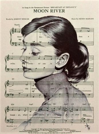 Moon River, Audrey Hepburn, The Words, Sheet Music, Moon, Quotes, Music