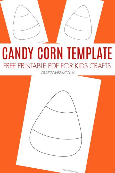 Candy Corn Template (FREE Craft Printable) Corn Candy Craft, Christian Candy Corn Crafts, Free Candy Corn Template, Candy Corn Cutout, Candy Corn Stencil, Candy Corn Patterns Free Printable, Candy Corn Outline, Candy Corn Art Preschool, Candy Corn Preschool Crafts