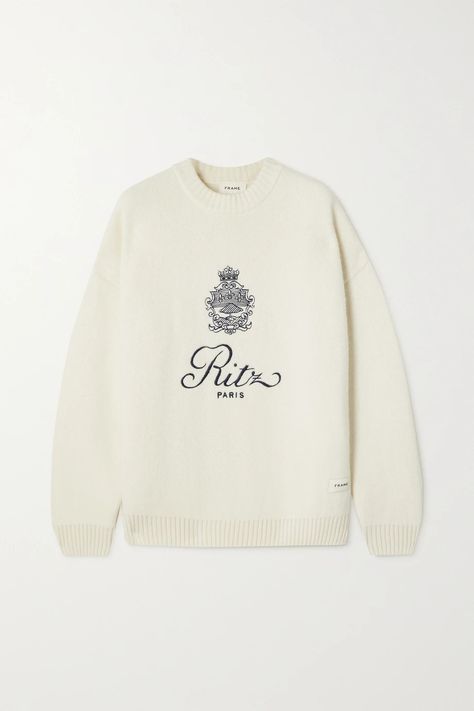 Ritz Paris, Liminal Space, Sporty And Rich, Oversized Silhouette, Frame Denim, Dream Clothes, Cashmere Sweater, Fashion Killa, Crewneck Sweater