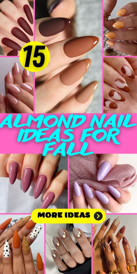 Almond Nails Designs September 2023, Fall Nails Ideas Almond Shape, Oval Shaped Fall Nails, 2023 Almond Nail Designs, Small Almond Nails Design Fall, Almond French Tip Nails Color Fall, Fall Nail Colors 2023 Almond Shape, October Nail Designs Fall 2023, Almond Shaped Nails Short Winter