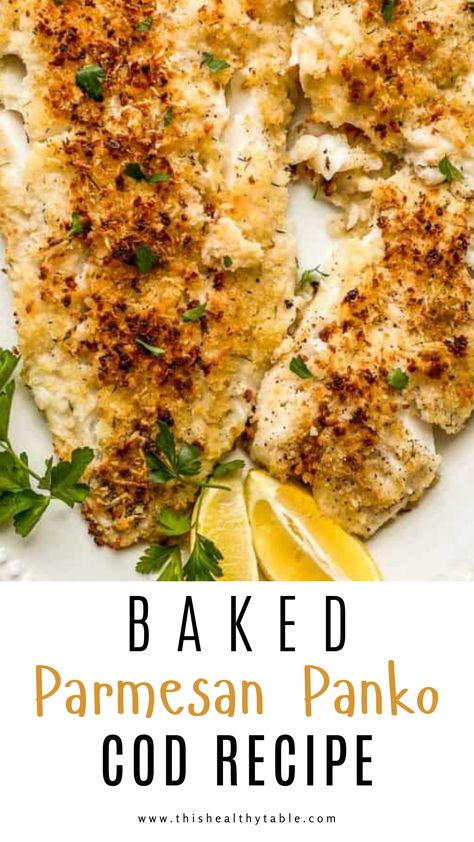 Baked Codfish Recipes, Atlantic Cod Recipes Baked, Easy Baked Cod Recipes, Wild Cod Fillet Recipe, Baked Haddock Recipes Healthy, Panko Haddock, Baked Alaskan Cod Recipe, Cod Fillet Recipes Baked, Baked Cod Recipes Oven Easy