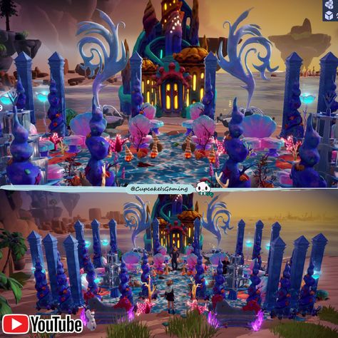 My first post after vacations had to be Ariel's Reef. I have changed her decorations many times and I didn't really liked them, until now ^ -^. I was aiming to make it look like an underwater area ^ -^, I hope I achieved that 🤔❤️ Ddv Ariel House, Disney Dreamlight Valley Ariel, Ariel Dreamlight Valley, Dreamlight Valley Ariel House, Disney Dreamlight Valley Ariel House, Disney Dreamlight Valley Design Ideas Dazzle Beach, Disney Dreamlight Valley Dazzle Beach Design, Disney Dreamlight Valley Beach Boardwalk, Disney Dreamlight Valley Fountain