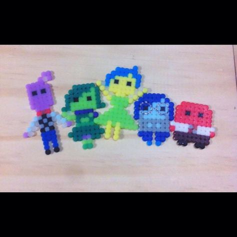 Inside Out characters hama beads by susuperkata | INSIDE OUT ... C2c Squares, Hama Beads Disney, Melty Bead Designs, Inside Out Characters, Easy Perler Bead Patterns, Bing Bong, Crafts Beads, Pixel Beads, Melty Bead Patterns