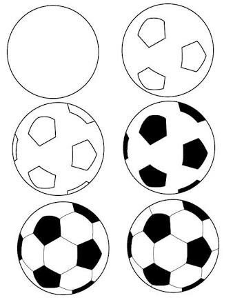 Hw to draw a football Soccer Cookies, Soccer Drawing, Football Drawing, Sports Drawings, Soccer Birthday Parties, Soccer Theme, Soccer Cards, Ball Drawing, Soccer Birthday