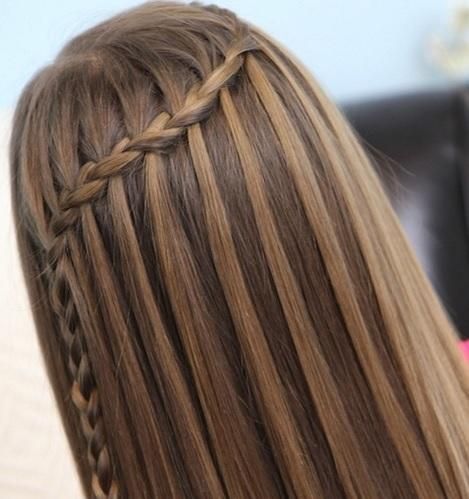 Peinados con trenzas para pelo largo - 7 pasos - unComo Waterfall Braid Hairstyle, Waterfall Braid, Holiday Hairstyles, Braids For Long Hair, Hair Dos, Pretty Hairstyles, Kids Hairstyles, Hair Hacks