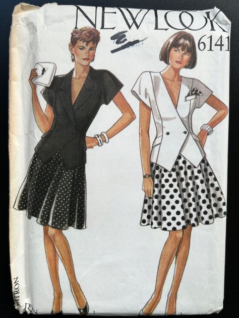 6141 Full Skirt Pattern, 1990 Style, Patron Vintage, 80s Look, Sewing Alterations, Summer Work Outfits, Motif Vintage, 1990's Fashion, Skirt Vintage