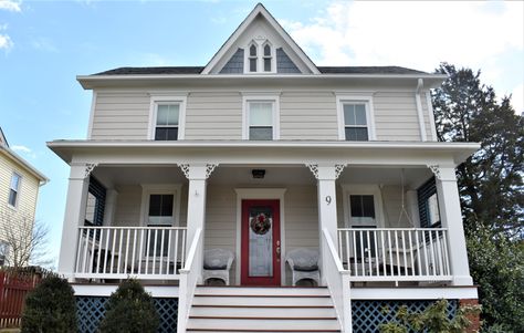 Hardie Shingle Siding, Victorian House Colors, Siding Styles, Gable Window, Blue Siding, Composite Siding, James Hardie Siding, Cobble Stone, Hardie Siding