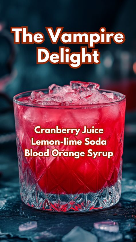 The Vampire Delight Blood Bags Halloween Drinks, Red Drinks For Halloween, Halloween Blood Bags Drinks, Creative Non Alcoholic Drinks, Simple Halloween Alcoholic Drinks, Red Alcoholic Punch Party Drinks, Red Mocktail Recipe, Halloween Drinks Mocktail, Red Drink Recipes